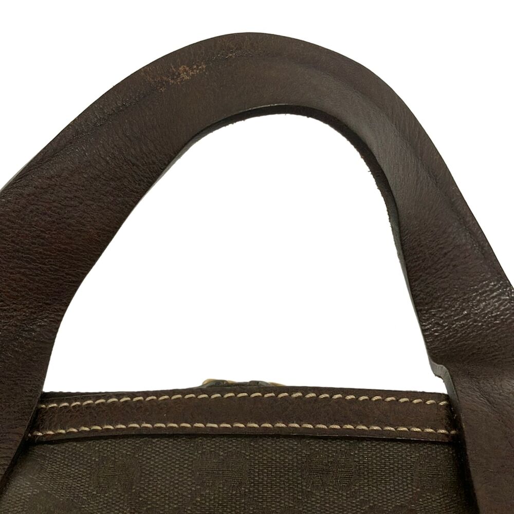 Gucci GG Boston Bag 201864 Dark Brown Bordeaux Jacquard Leather - Picture 11 of 13